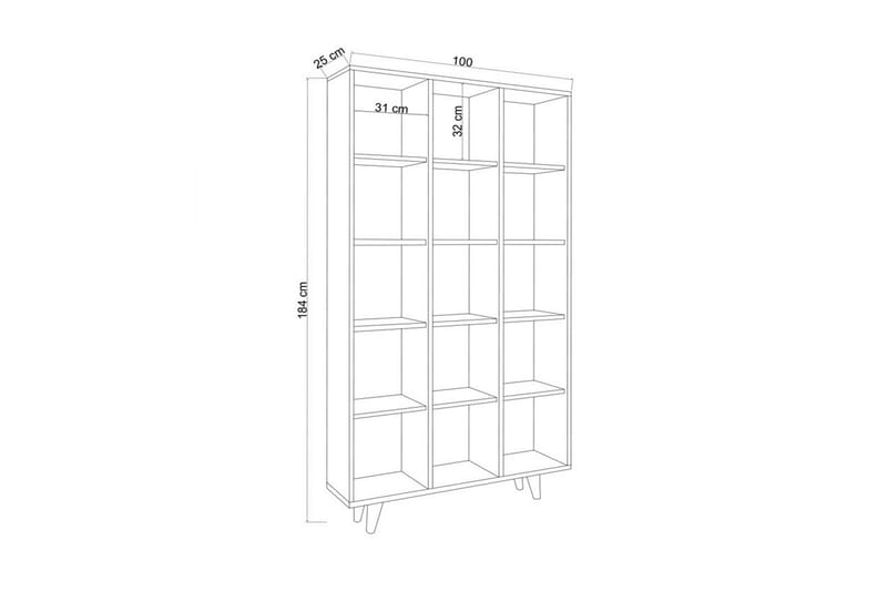 Zipa Reol 100 cm - Beige - Opbevaring - Hylder & Reoler - Bogreol