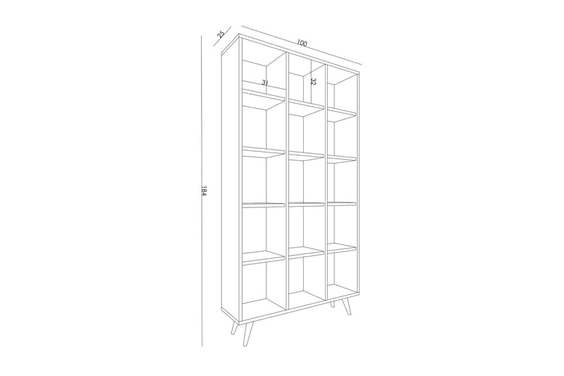 Zipa Reol 100 cm - Eg - Opbevaring - Hylder & Reoler - Bogreol