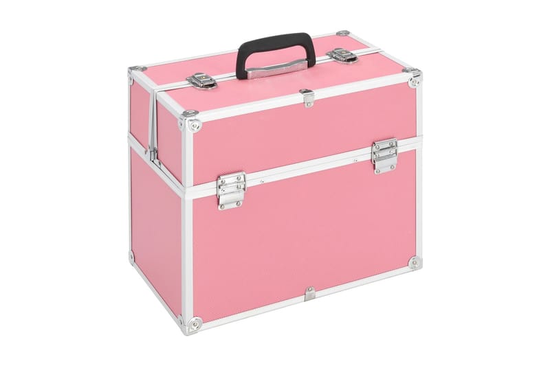 makeupkuffert 37 x 24 x 35 cm pink aluminium - Opbevaring - Opbevaring til småting