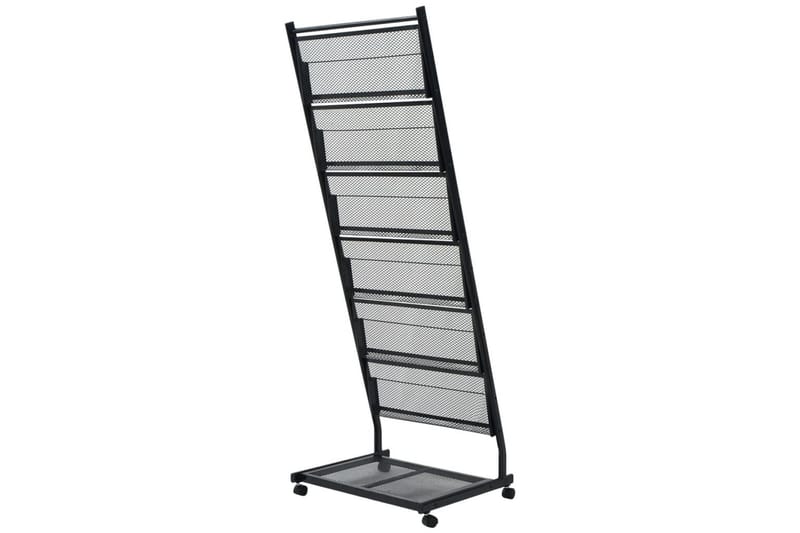 Magasinholder 47,5 X 43 X 133 Cm Sort A4 - Sort - Opbevaring - Opbevaring til småting - Opbevaringsstativ - Avisstativ