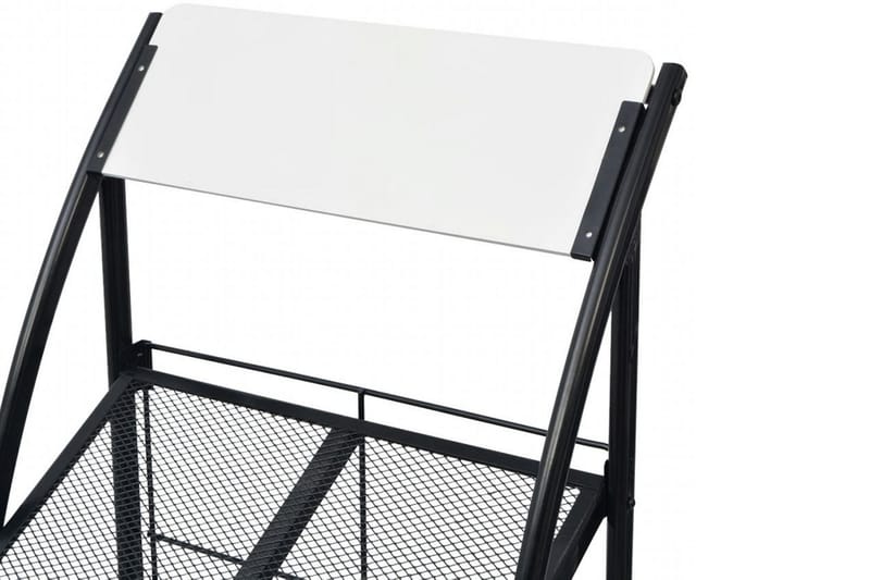 Magasinholder 47X40X134 Cm Sort Og Hvid A4 - Sort - Opbevaring - Opbevaring til småting - Opbevaringsstativ - Avisstativ