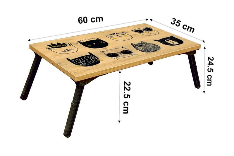 Rademacher Bærbarcomputer stativ 25 cm - Træ/natur/Sort - Bærbarstativ