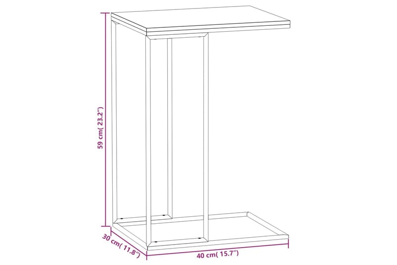 beBasic sidebord 40x30x59 cm konstrueret træ hvid - Hvid - Opbevaring - Opbevaringsmøbler - Skænke & sideboards