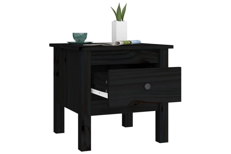 beBasic sidebord 40x40x39 cm massivt fyrretræ sort - Sort - Opbevaring - Opbevaringsmøbler - Skænke & sideboards