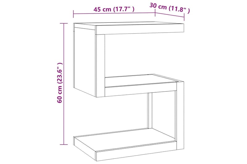 beBasic sidebord 45x30x60 cm massivt teaktræ - Brun - Opbevaring - Opbevaringsmøbler - Skænke & sideboards