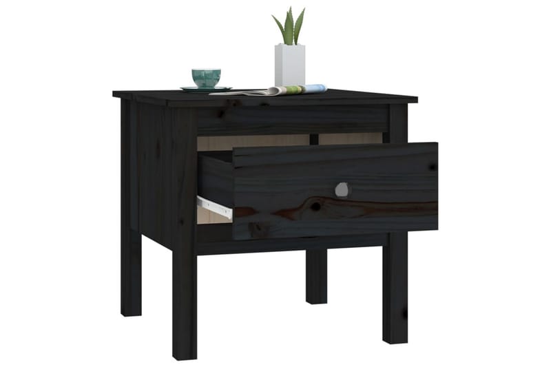 beBasic sidebord 50x50x49 cm massivt fyrretræ sort - Sort - Opbevaring - Opbevaringsmøbler - Skænke & sideboards