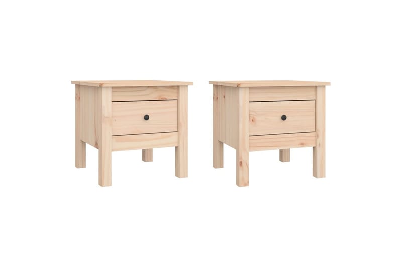 beBasic sideborde 2 stk. 40x40x39 cm massivt fyrretræ - Brun - Opbevaring - Opbevaringsmøbler - Skænke & sideboards