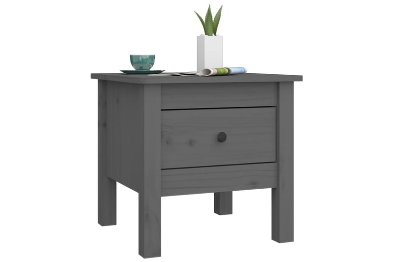 beBasic sideborde 2 stk. 40x40x39 cm massivt fyrretræ grå - GrÃ¥ - Opbevaring - Opbevaringsmøbler - Skænke & sideboards