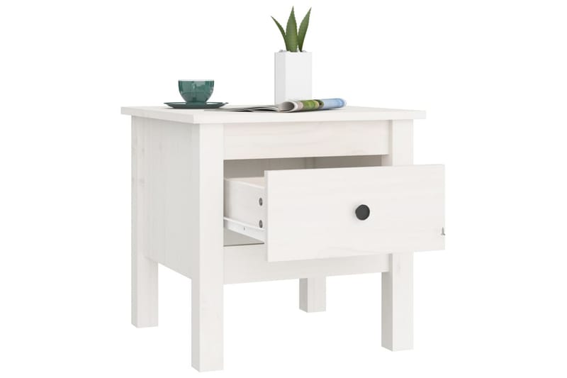 beBasic sideborde 2 stk. 40x40x39 cm massivt fyrretræ hvid - Hvid - Opbevaring - Opbevaringsmøbler - Skænke & sideboards