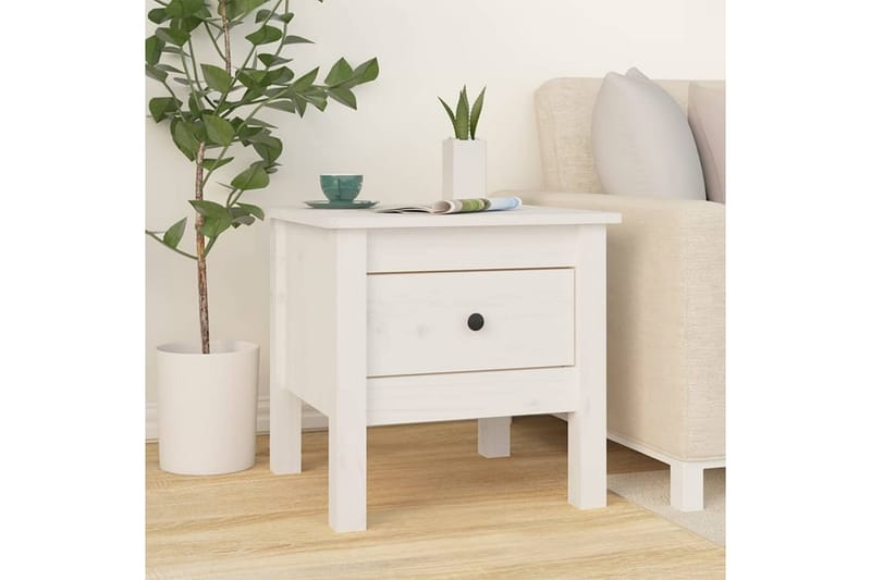 beBasic sideborde 2 stk. 40x40x39 cm massivt fyrretræ hvid - Hvid - Opbevaring - Opbevaringsmøbler - Skænke & sideboards