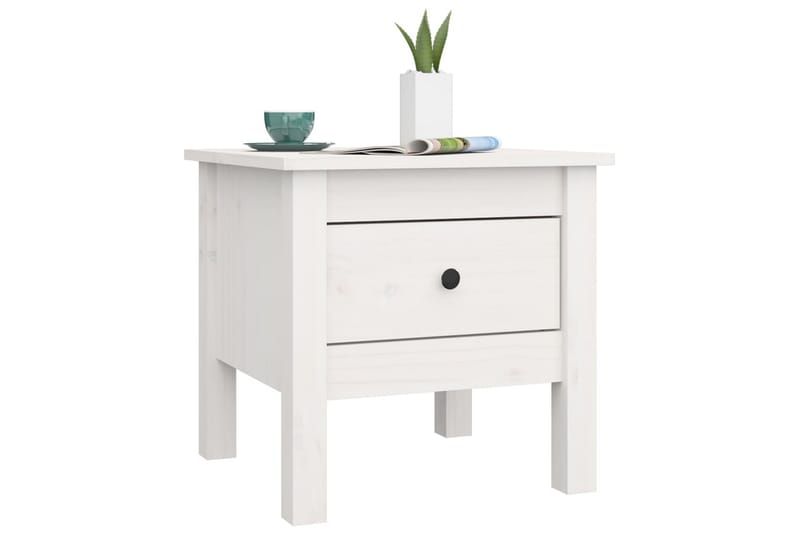 beBasic sideborde 2 stk. 40x40x39 cm massivt fyrretræ hvid - Hvid - Opbevaring - Opbevaringsmøbler - Skænke & sideboards