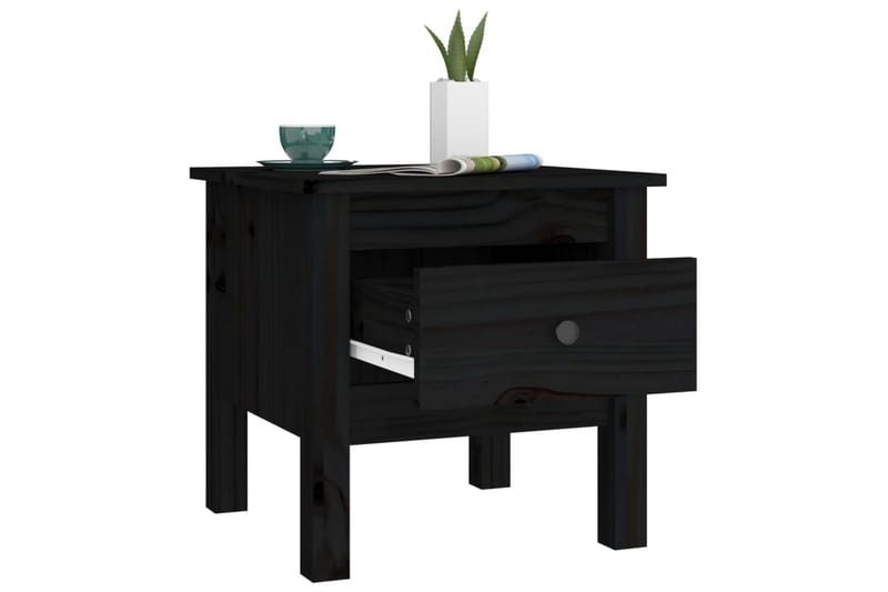 beBasic sideborde 2 stk. 40x40x39 cm massivt fyrretræ sort - Sort - Opbevaring - Opbevaringsmøbler - Skænke & sideboards