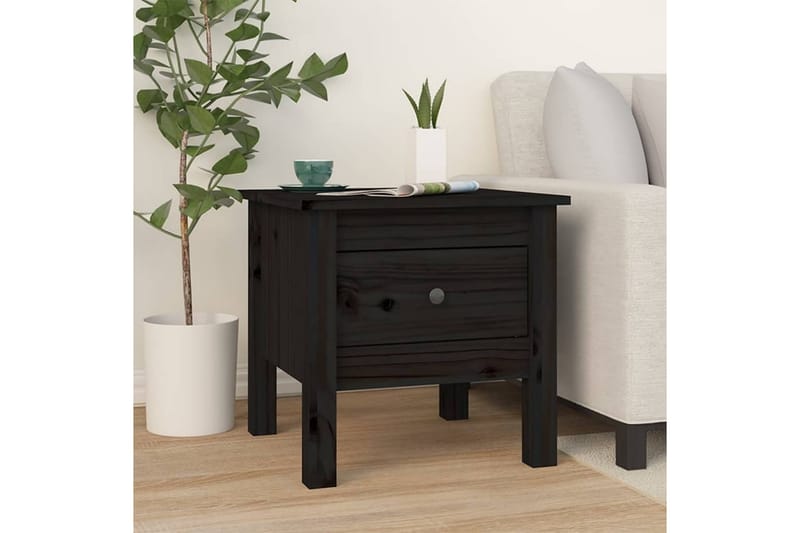 beBasic sideborde 2 stk. 40x40x39 cm massivt fyrretræ sort - Sort - Opbevaring - Opbevaringsmøbler - Skænke & sideboards