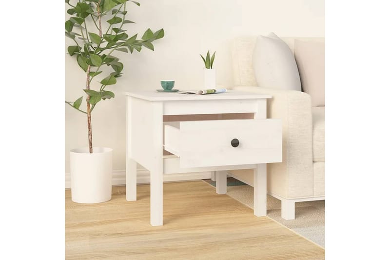 beBasic sideborde 2 stk. 50x50x49 cm massivt fyrretræ hvid - Hvid - Opbevaring - Opbevaringsmøbler - Skænke & sideboards