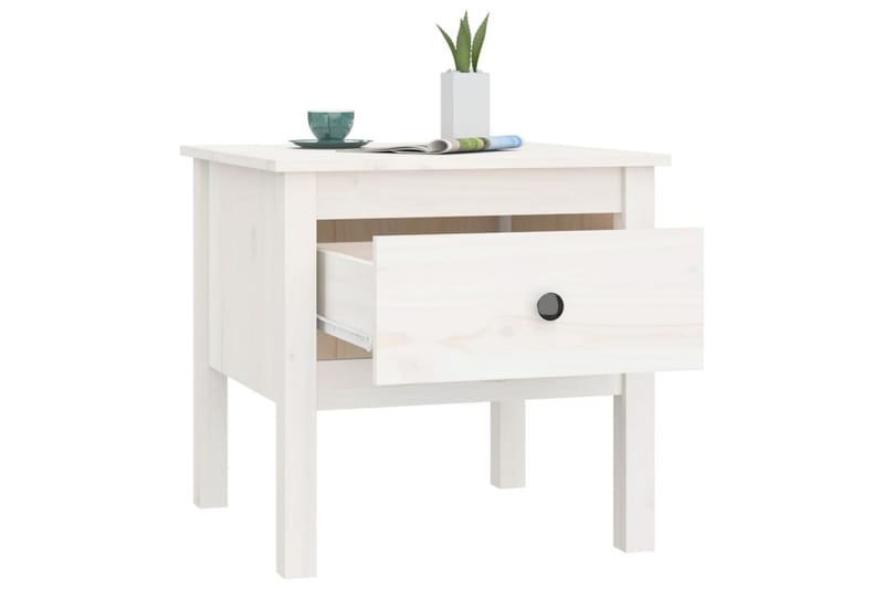 beBasic sideborde 2 stk. 50x50x49 cm massivt fyrretræ hvid - Hvid - Opbevaring - Opbevaringsmøbler - Skænke & sideboards