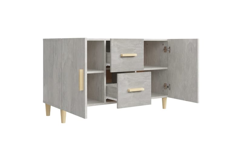 beBasic skænk 100x36x60 cm konstrueret træ betongrå - GrÃ¥ - Opbevaring - Opbevaringsmøbler - Skænke & sideboards