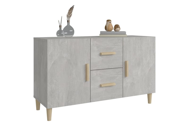 beBasic skænk 100x36x60 cm konstrueret træ betongrå - GrÃ¥ - Opbevaring - Opbevaringsmøbler - Skænke & sideboards