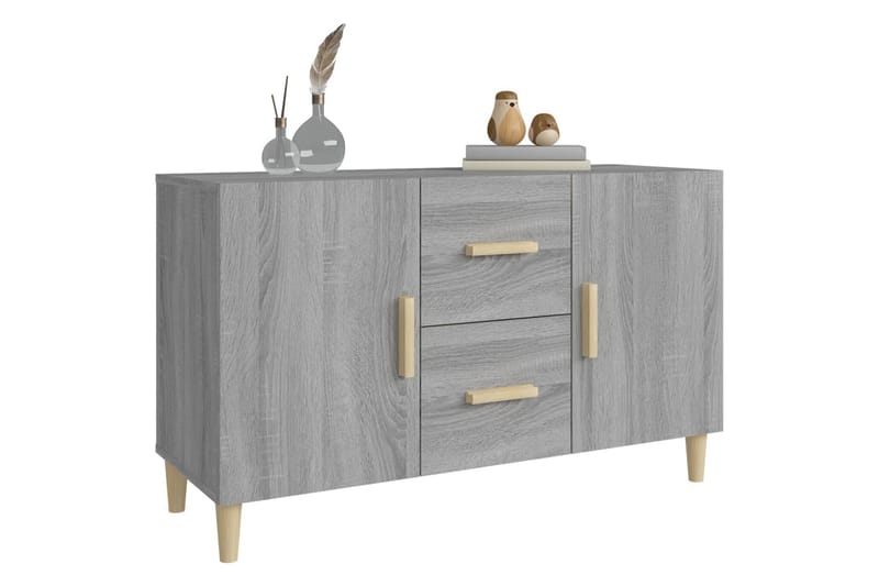 beBasic skænk 100x36x60 cm konstrueret træ grå sonoma-eg - GrÃ¥ - Opbevaring - Opbevaringsmøbler - Skænke & sideboards