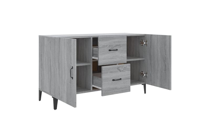 beBasic skænk 100x36x60 cm konstrueret træ grå sonoma-eg - GrÃ¥ - Opbevaring - Opbevaringsmøbler - Skænke & sideboards