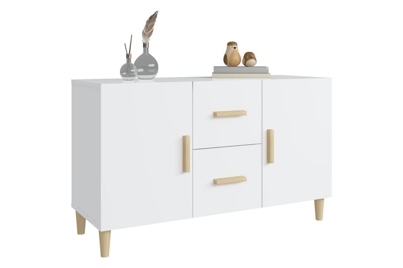 beBasic skænk 100x36x60 cm konstrueret træ hvid højglans - Hvid - Opbevaring - Opbevaringsmøbler - Skænke & sideboards