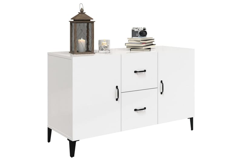 beBasic skænk 100x36x60 cm konstrueret træ hvid højglans - Hvid - Opbevaring - Opbevaringsmøbler - Skænke & sideboards