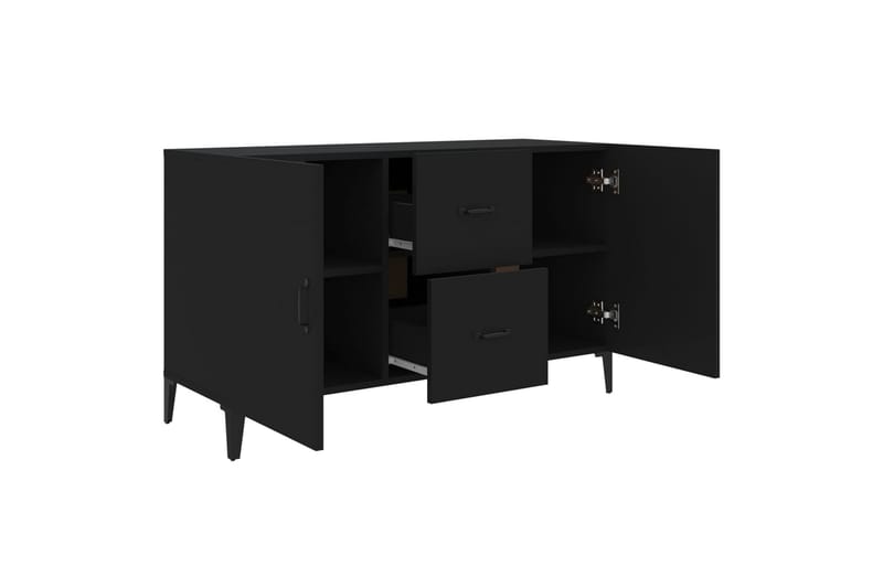 beBasic skænk 100x36x60 cm konstrueret træ sort - Sort - Opbevaring - Opbevaringsmøbler - Skænke & sideboards