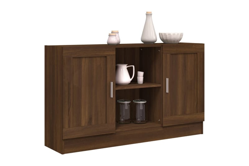 beBasic skænk 120x30,5x70 cm konstrueret træ brun egetræsfarve - Brun - Opbevaring - Opbevaringsmøbler - Skænke & sideboards