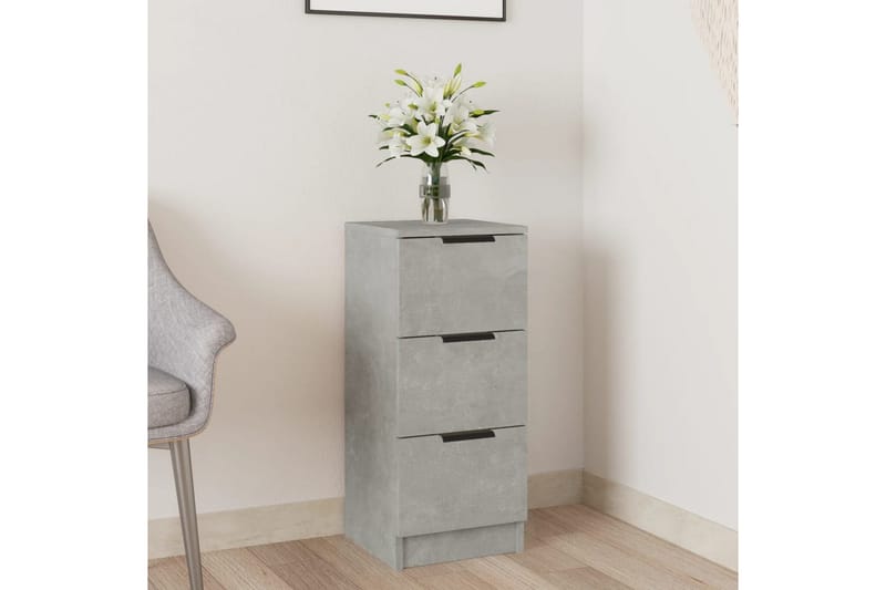 beBasic skænk 30x30x70 cm konstrueret træ betongrå - GrÃ¥ - Opbevaring - Opbevaringsmøbler - Skænke & sideboards