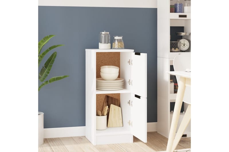 beBasic skænk 30x30x70 cm konstrueret træ hvid - Hvid - Opbevaring - Opbevaringsmøbler - Skænke & sideboards