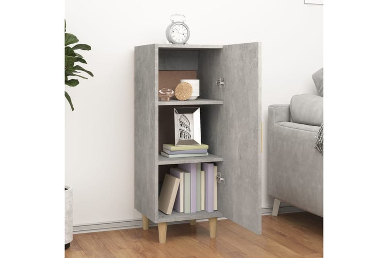 beBasic skænk 34,5x34x90 cm konstrueret træ betongrå - GrÃ¥ - Opbevaring - Opbevaringsmøbler - Skænke & sideboards