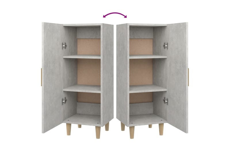 beBasic skænk 34,5x34x90 cm konstrueret træ betongrå - GrÃ¥ - Opbevaring - Opbevaringsmøbler - Skænke & sideboards