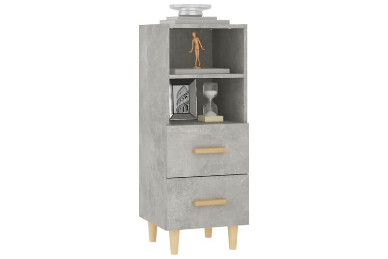 beBasic skænk 34,5x34x90 cm konstrueret træ betongrå - GrÃ¥ - Opbevaring - Opbevaringsmøbler - Skænke & sideboards