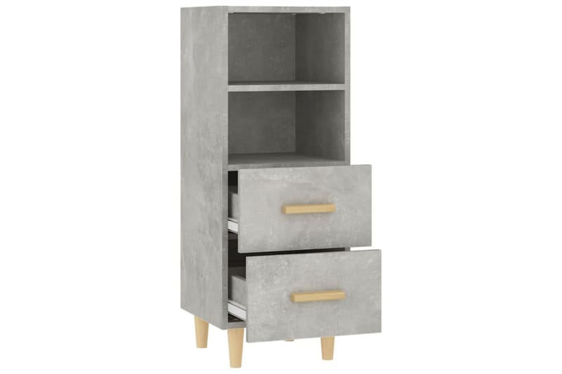 beBasic skænk 34,5x34x90 cm konstrueret træ betongrå - GrÃ¥ - Opbevaring - Opbevaringsmøbler - Skænke & sideboards