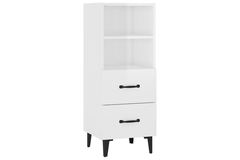 beBasic skænk 34,5x34x90 cm konstrueret træ hvid højglans - Hvid - Opbevaring - Opbevaringsmøbler - Skænke & sideboards