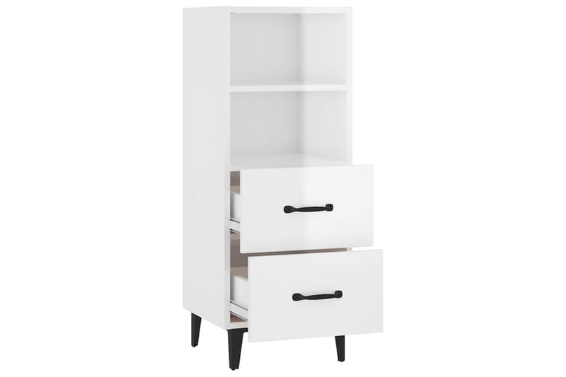 beBasic skænk 34,5x34x90 cm konstrueret træ hvid højglans - Hvid - Opbevaring - Opbevaringsmøbler - Skænke & sideboards