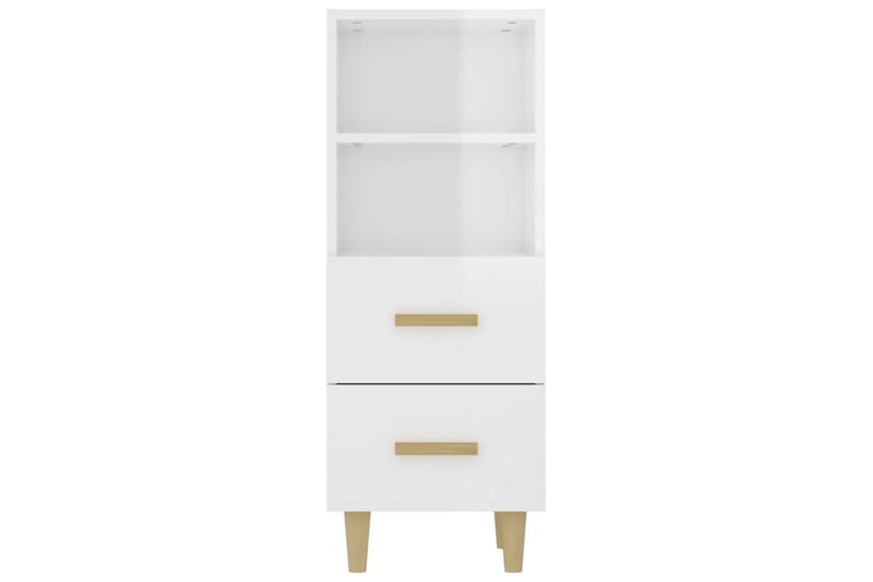 beBasic skænk 34,5x34x90 cm konstrueret træ hvid højglans - Hvid - Opbevaring - Opbevaringsmøbler - Skænke & sideboards