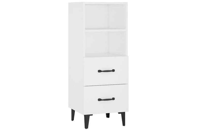 beBasic skænk 34,5x34x90 cm konstrueret træ hvid - Hvid - Opbevaring - Opbevaringsmøbler - Skænke & sideboards