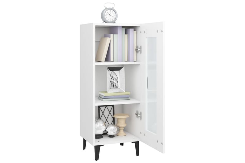 beBasic skænk 34,5x34x90 cm konstrueret træ hvid - Hvid - Opbevaring - Opbevaringsmøbler - Skænke & sideboards