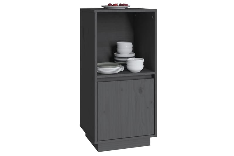 beBasic skænk 38x35x80 cm massivt fyrretræ grå - GrÃ¥ - Opbevaring - Opbevaringsmøbler - Skænke & sideboards