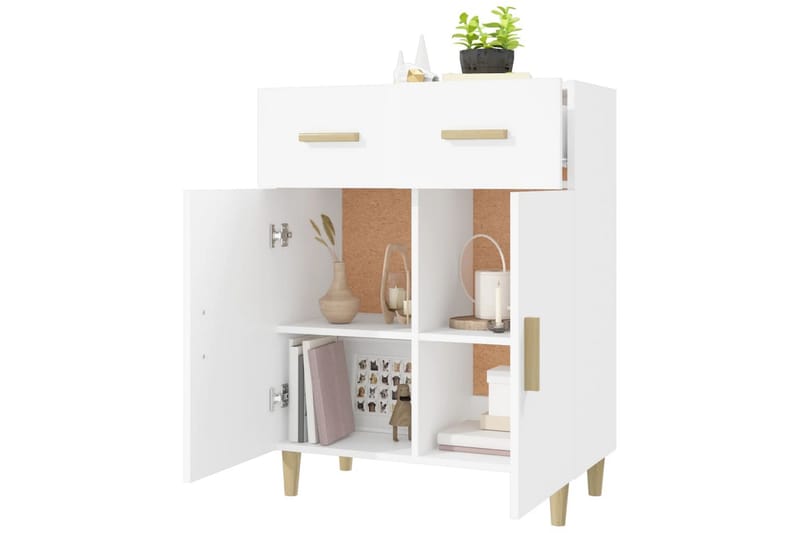 beBasic skænk 69,5x34x89 cm konstrueret træ hvid - Hvid - Opbevaring - Opbevaringsmøbler - Skænke & sideboards