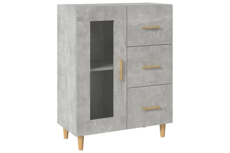 beBasic skænk 69,5x34x90 cm konstrueret træ betongrå - GrÃ¥ - Opbevaring - Opbevaringsmøbler - Skænke & sideboards