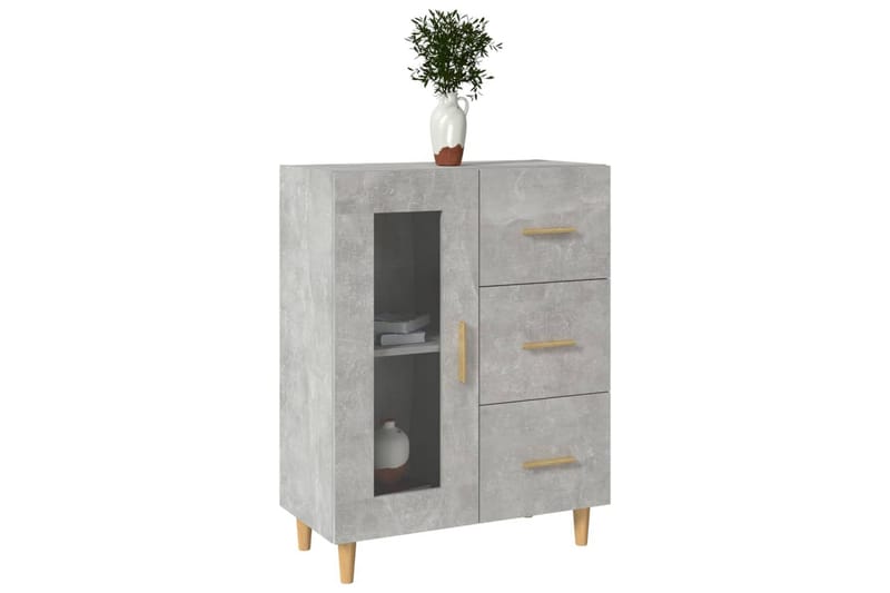 beBasic skænk 69,5x34x90 cm konstrueret træ betongrå - GrÃ¥ - Opbevaring - Opbevaringsmøbler - Skænke & sideboards