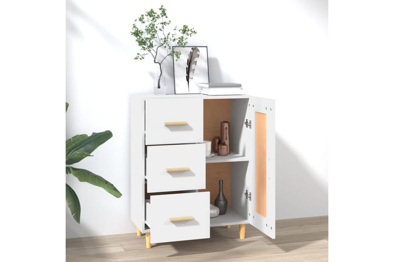 beBasic skænk 69,5x34x90 cm konstrueret træ hvid - Hvid - Opbevaring - Opbevaringsmøbler - Skænke & sideboards