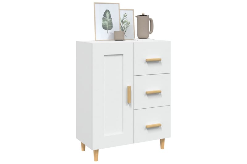 beBasic skænk 69,5x34x90 cm konstrueret træ hvid - Hvid - Opbevaring - Opbevaringsmøbler - Skænke & sideboards