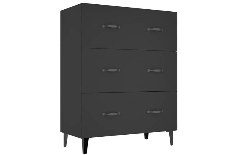 beBasic skænk 69,5x34x90 cm konstrueret træ sort - Sort - Opbevaring - Opbevaringsmøbler - Skænke & sideboards