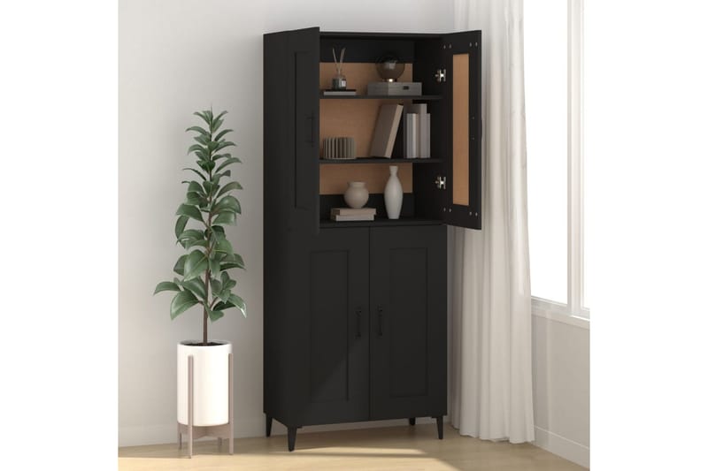 beBasic skænk 69,5x34x90 cm konstrueret træ sort - Sort - Opbevaring - Opbevaringsmøbler - Skænke & sideboards