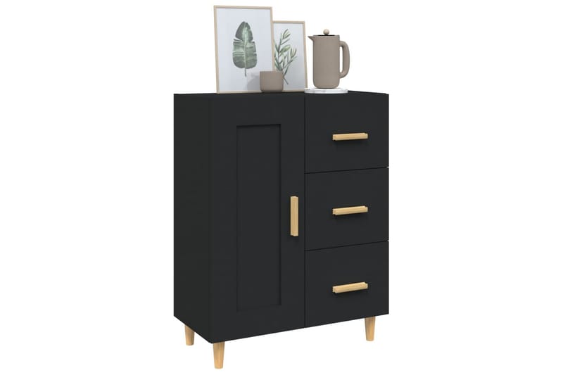 beBasic skænk 69,5x34x90 cm konstrueret træ sort - Sort - Opbevaring - Opbevaringsmøbler - Skænke & sideboards