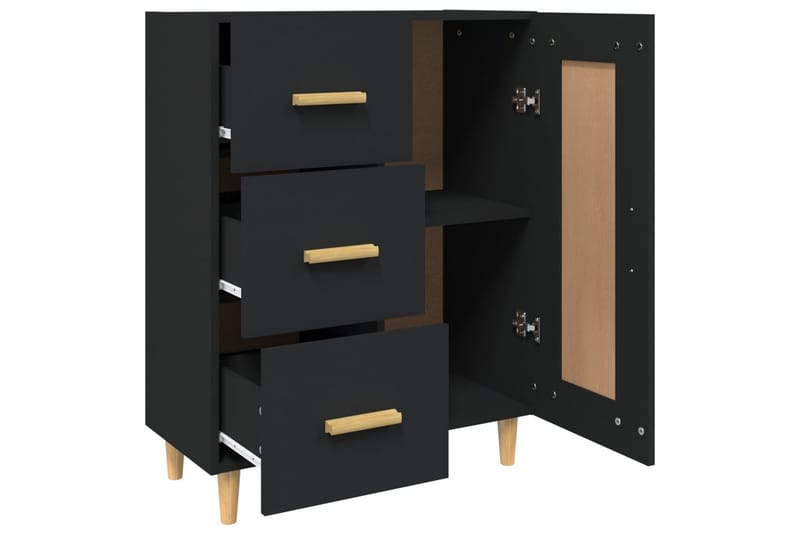 beBasic skænk 69,5x34x90 cm konstrueret træ sort - Sort - Opbevaring - Opbevaringsmøbler - Skænke & sideboards