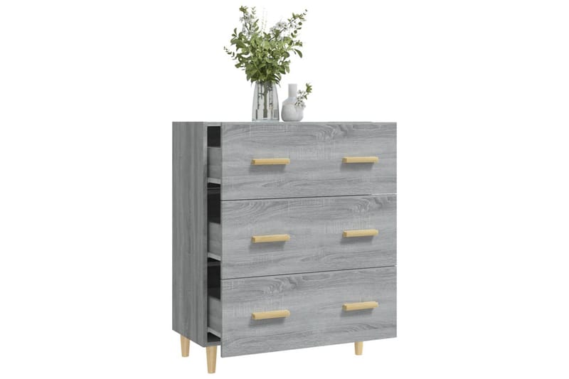 beBasic skænk 70x34x90 cm konstrueret træ grå sonoma-eg - GrÃ¥ - Opbevaring - Opbevaringsmøbler - Skænke & sideboards