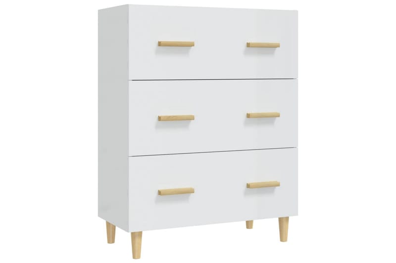 beBasic skænk 70x34x90 cm konstrueret træ hvid højglans - Hvid - Opbevaring - Opbevaringsmøbler - Skænke & sideboards